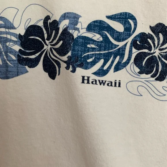 Bundle: 2 Men’s Crewneck T-Shirts: Olive w/Paris Print & White w/Hawaii Print XL - Picture 10 of 10